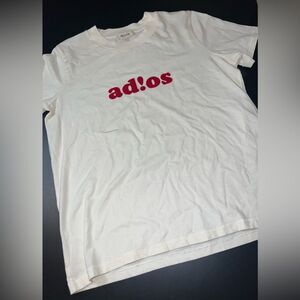 Madewell Cream Adios Short Sleeve T-Shirt Size Small EUC